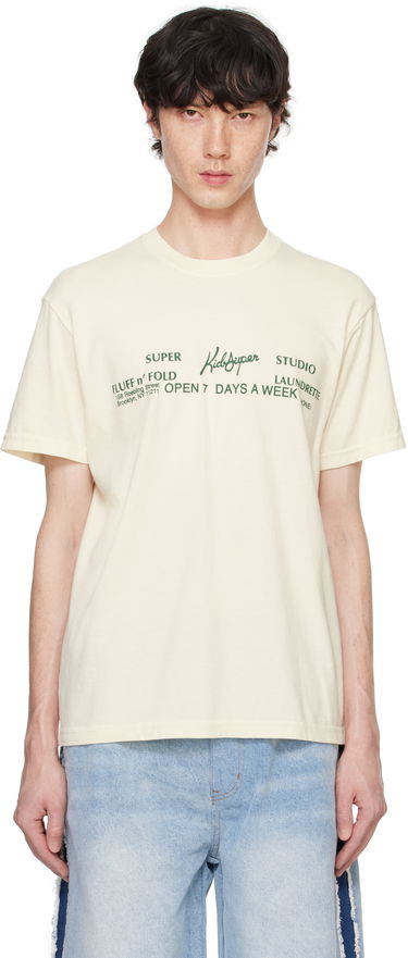 Tričko KidSuper Laundromat Graphic Print T-Shirt Béžová | AW24-TEE-21, 0