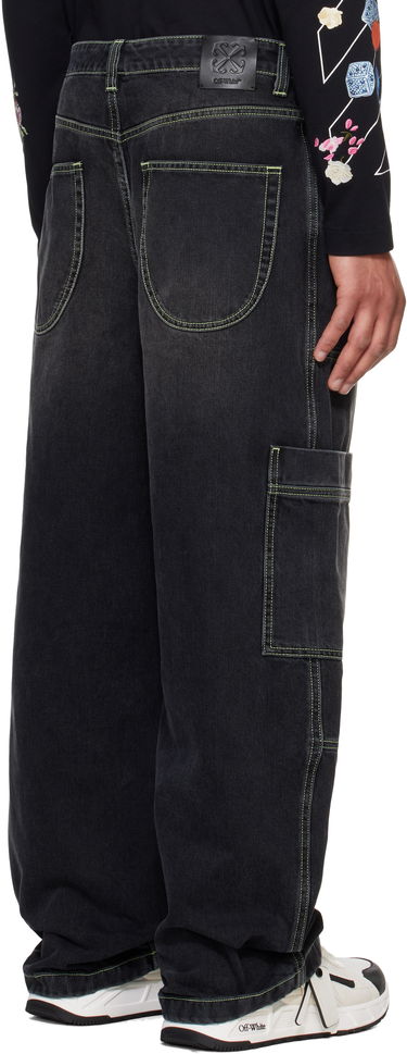 Džínsy Off-White Off-White Irregular Denim Cargo Pants Čierna | OMYA18QS25DEN0021350, 2