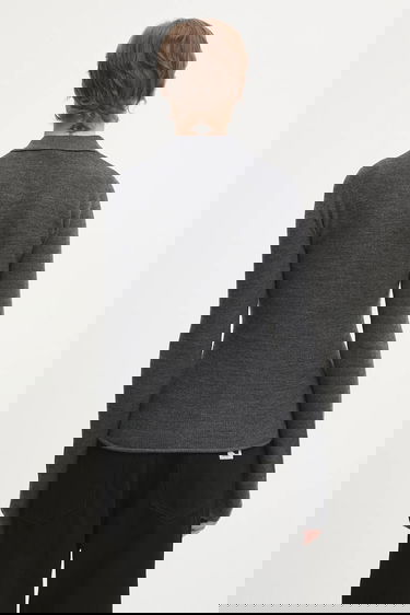 Polo tričko GANNI Knitted Argyle Polo Top Šedá | K2314, 2