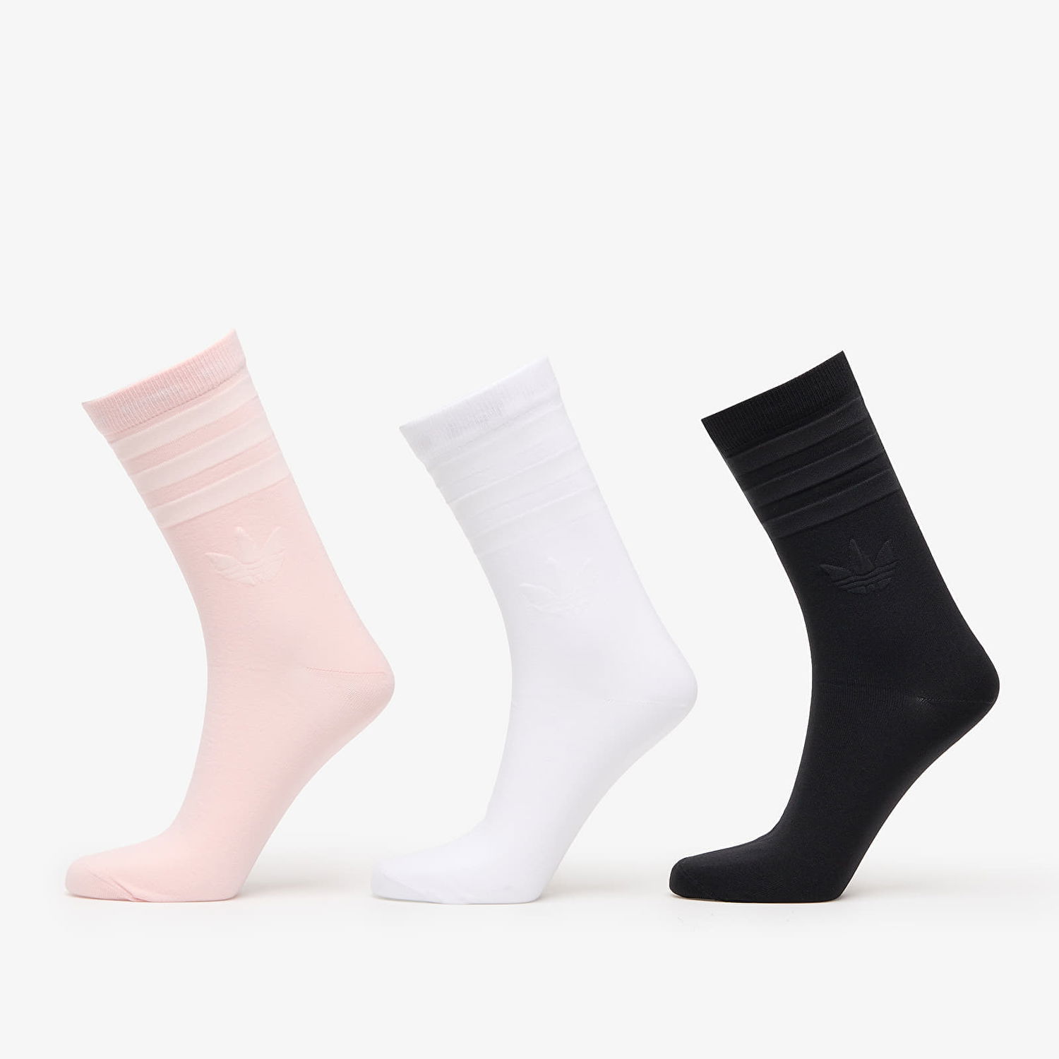 Ponožky adidas Originals Crew Sock 3Pp Black/ White/ Sanpin Rôznofarebný | IW8614, 0
