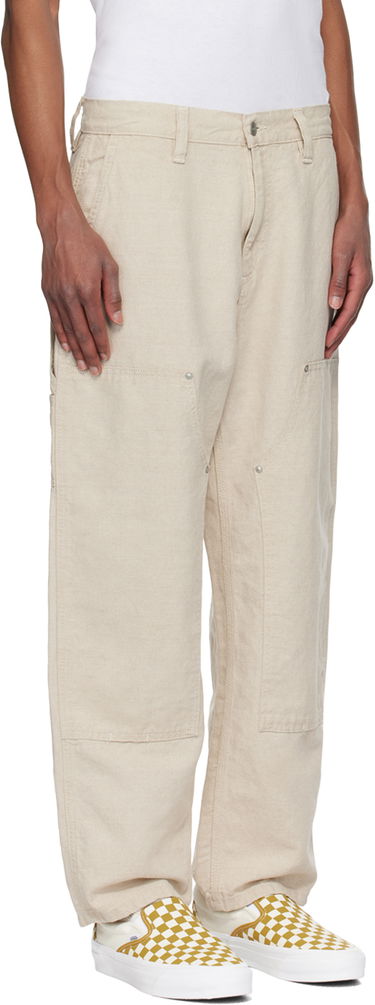 Cargo nohavice Carhartt WIP Linen Double Knee Trousers Béžová | I033580, 1