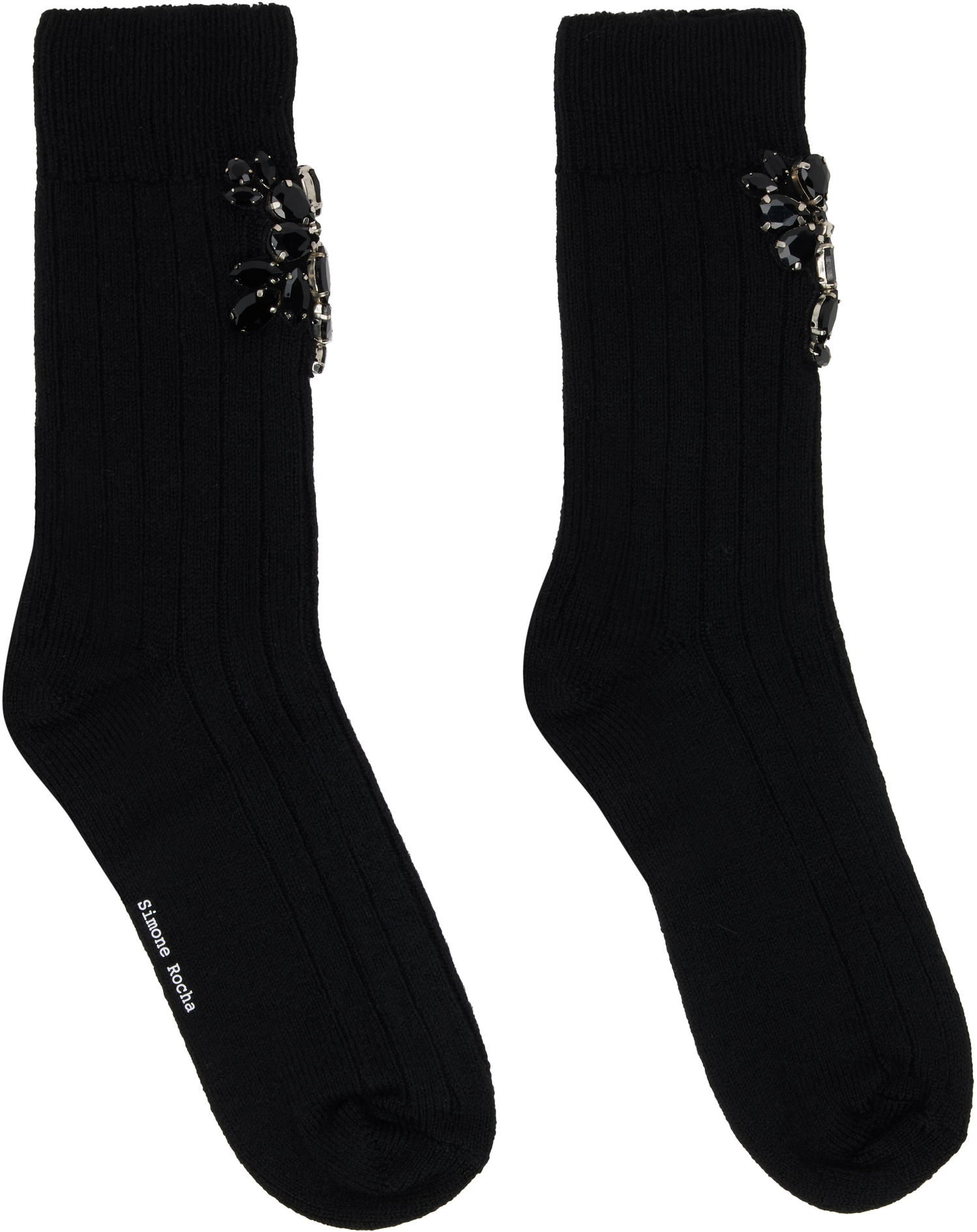 Ponožky Simone Rocha Simone Rocha Embellished Rose Ankle Socks Čierna | SOCK66B 0634, 0