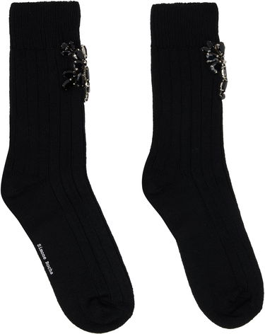 Ponožky Simone Rocha Simone Rocha Embellished Rose Ankle Socks Čierna | SOCK66B 0634, 0
