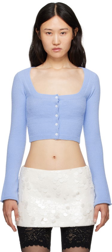 Sveter GUIZIO Guizio Sweet Cropped Cardigan Modrá | H23619S022, 0