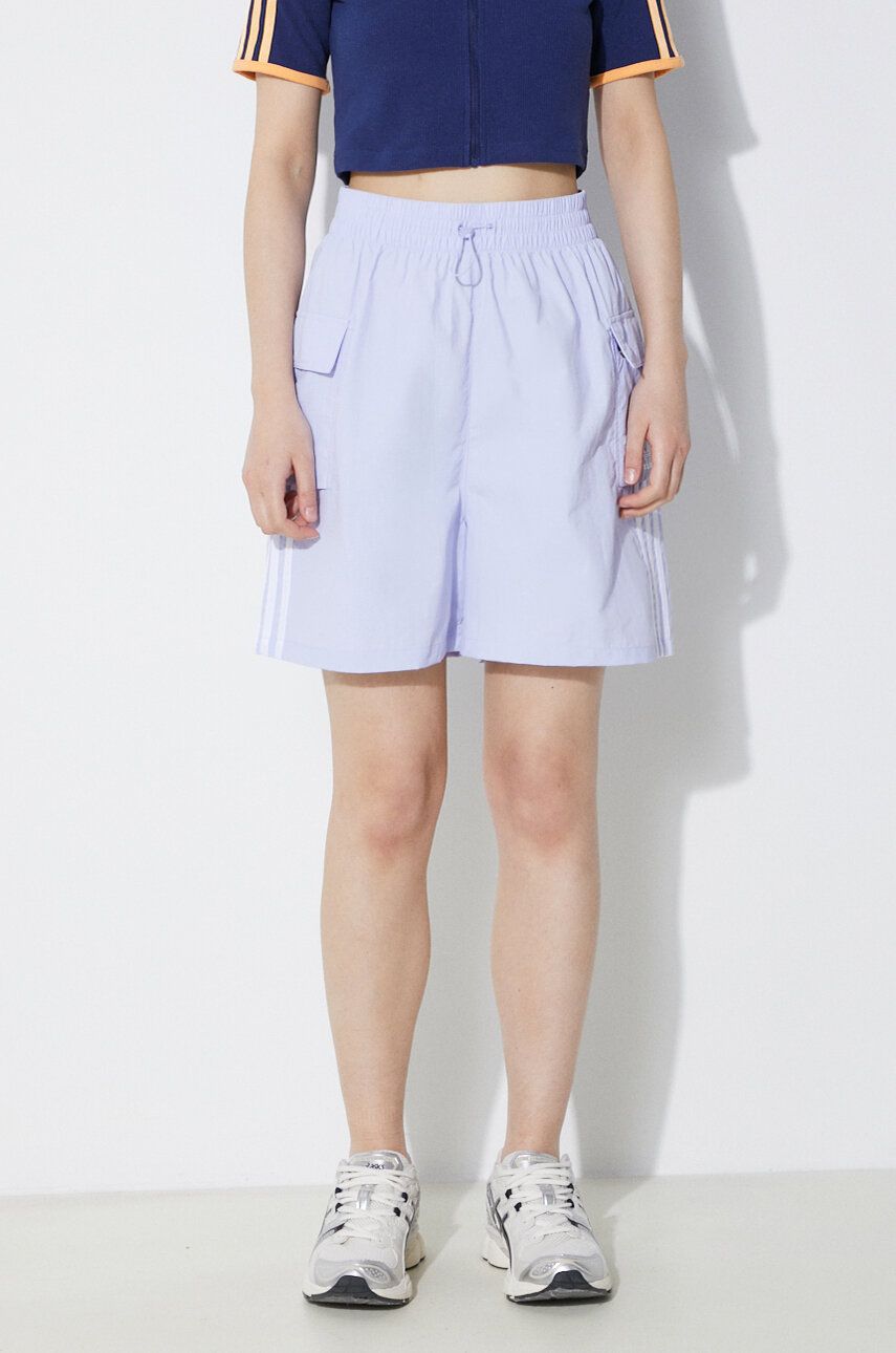 Šortky adidas Originals adidas Originals 3S Cargo High Waist Shorts Fialová | JH1075, 0