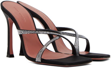 Doplnky Amina Muaddi Amina Muaddi Adriana Crystal Slipper Heeled Sandals Čierna | ADRIANA CRYSTAL SLIPPER SR SLIPP, 3