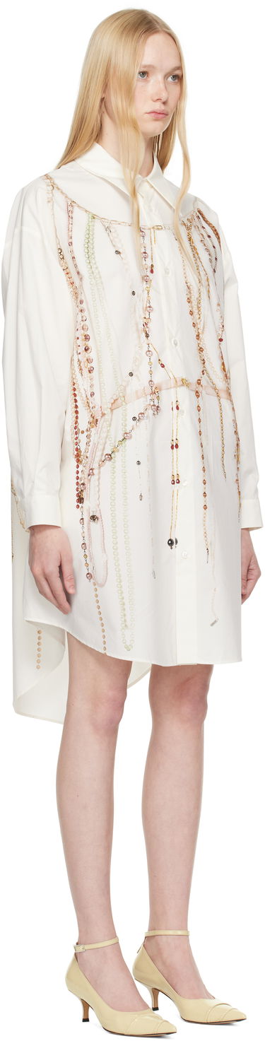 Šaty Maison Margiela MM6 Maison Margiela Pearl Print Shirt Dress Biela | S62CT0250 M35462, 1