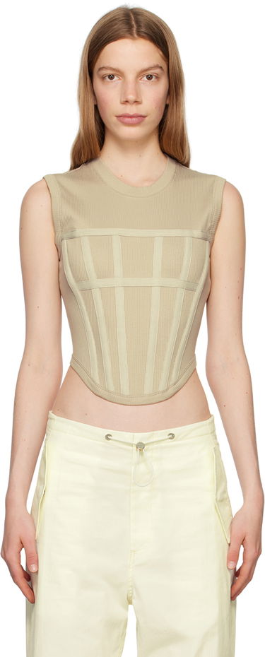 Tielko Dion Lee Fitted Corset Tank Top Béžová | C3094P23, 0