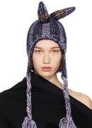 Collina Strada Vitelli Edition Spiky Knit Bunny Beanie with Braided Tassels