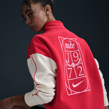 Mikina Nike Nike Sportswear Fleece Quarter-Zip Top Červená | IF8425-671, 3
