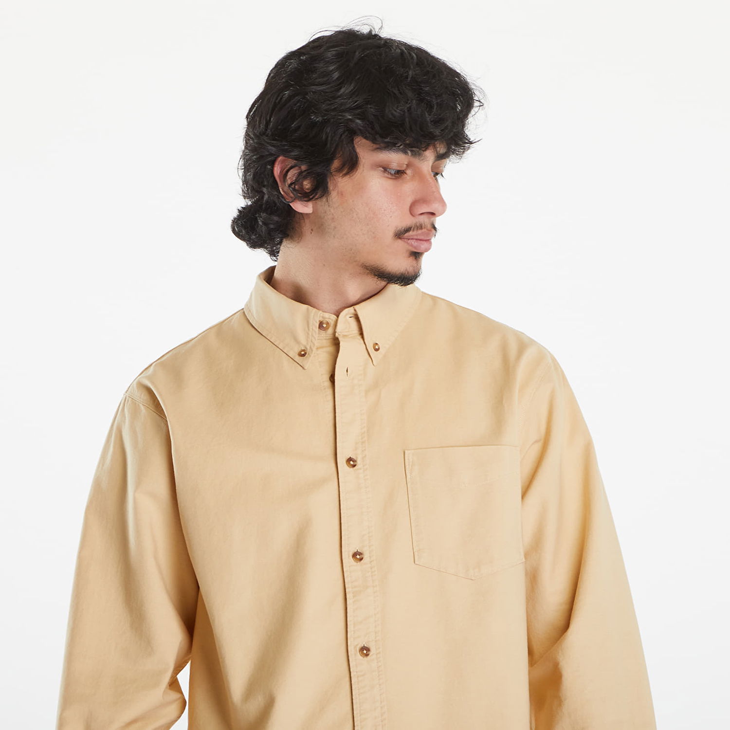 Košeľa Nike Life Long-Sleeve Oxford Button-Down Shirt Sesame/ Sesame/ Sesame Béžová | FN3125-252, 1