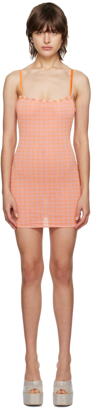 Šaty GUIZIO Guizio Check Mini Dress Oranžová | DGS21D1001_PLD, 0