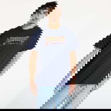 Tričko Thrasher T-Shirt Thrasher Cracked by Exteenager Navy | 145774, 0