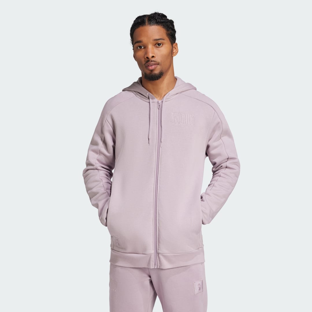 Mikina adidas Performance Juventus Seasonal Full-Zip Hoodie Fialová | JI9493, 0