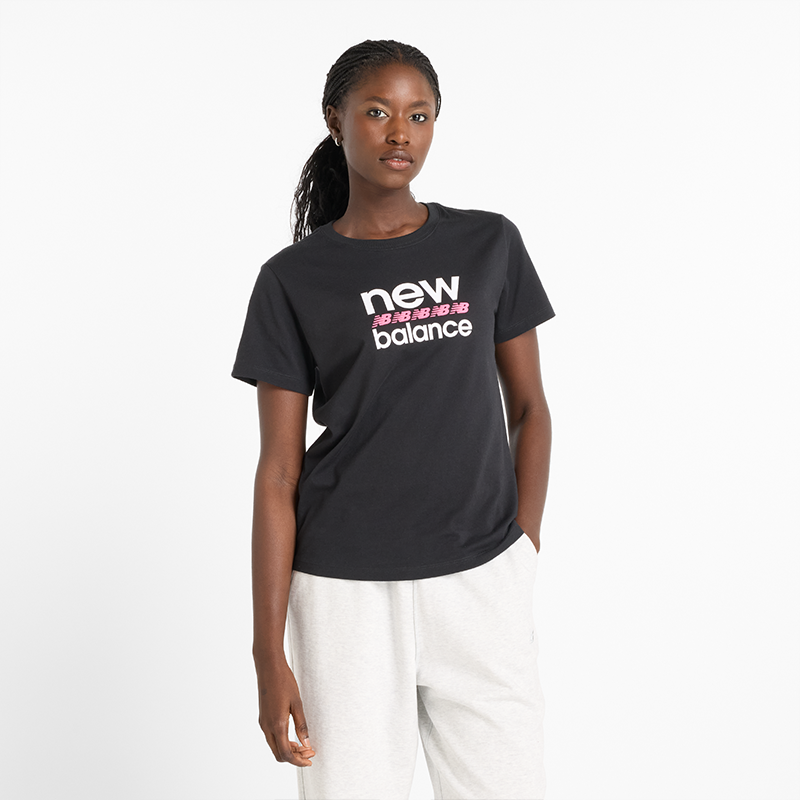 Tričko New Balance Women's T-Shirt WT51540 Čierna | NBWT51540BK, 0