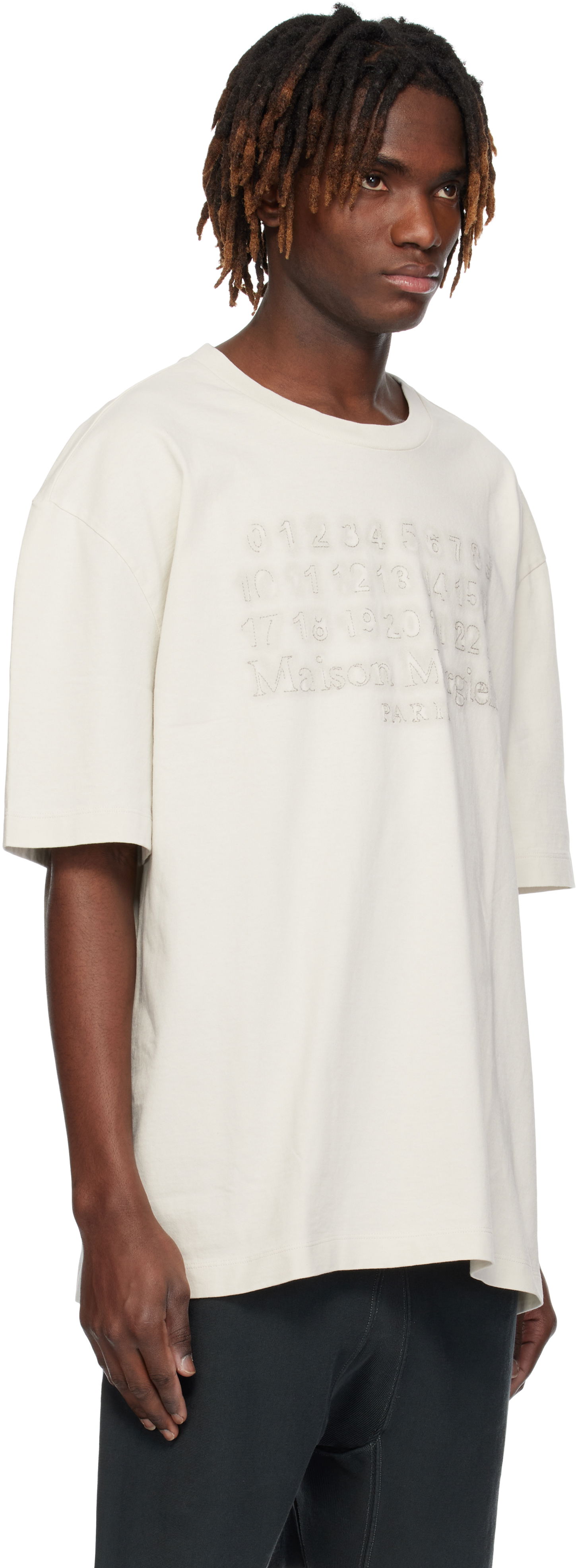 Tričko Maison Margiela Maison Margiela Embroidered Logo T-Shirt Biela | S50GC0705 S24567, 1