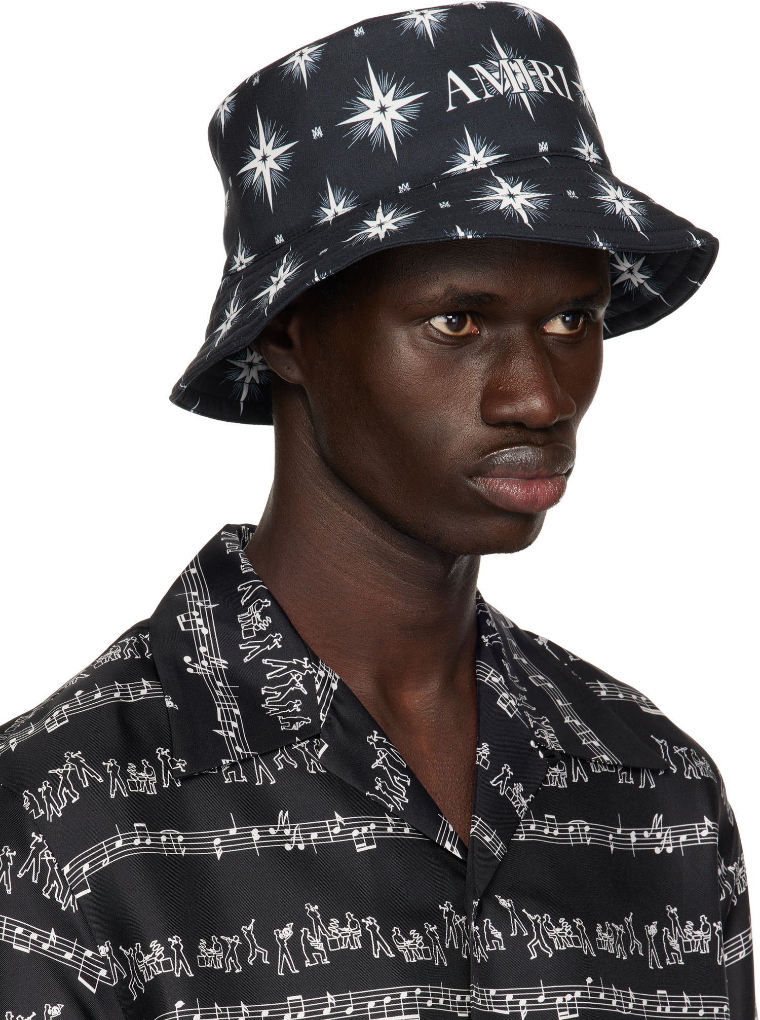 Klobúk AMIRI AMIRI Starburst Print Bucket Hat Čierna | AMHABY1011, 1