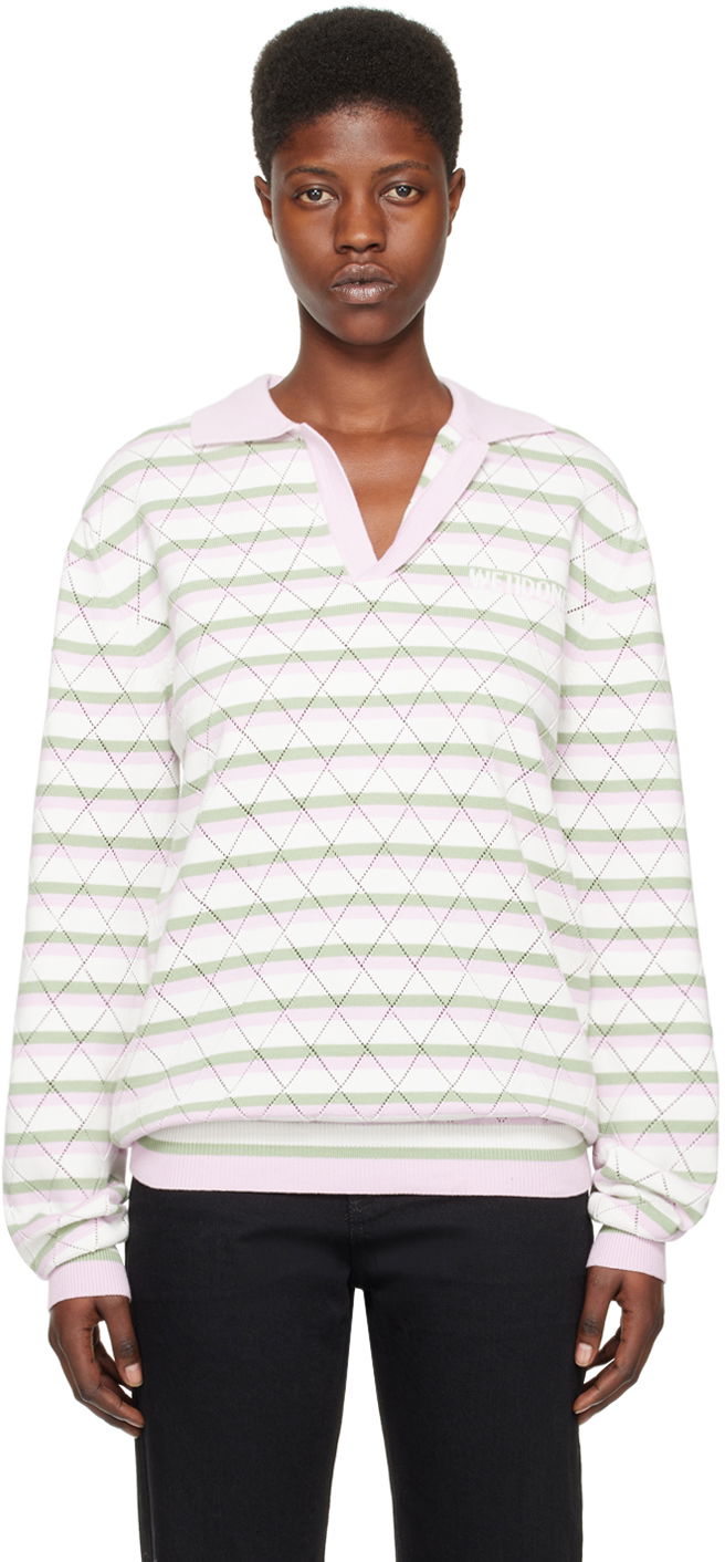Sveter We11done We11done Striped Knit Polo Shirt Rôznofarebný | WD-KT0-24-639-U-LP, 0