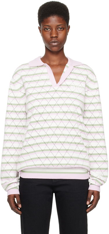 Sveter We11done We11done Striped Knit Polo Shirt Rôznofarebný | WD-KT0-24-639-U-LP, 0