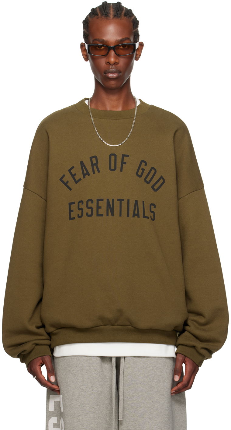 Sveter Fear of God Essentials Crewneck Sweatshirt Zelené | 192BT246264F, 0