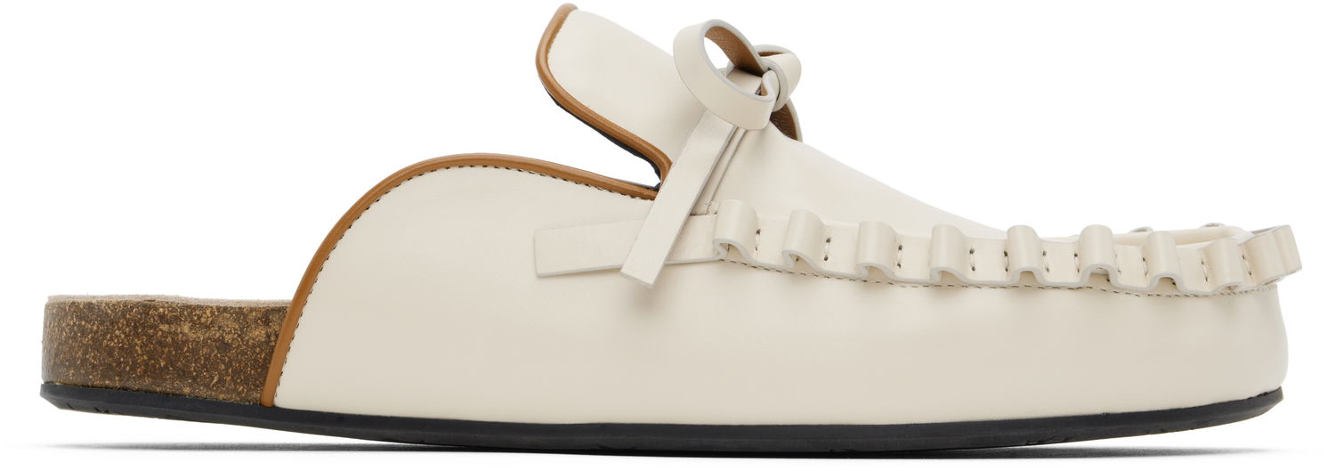 Oblečenie JW Anderson JW Anderson Ruffle Slip-on Loafers Biela | LF0068-LA0323, 0