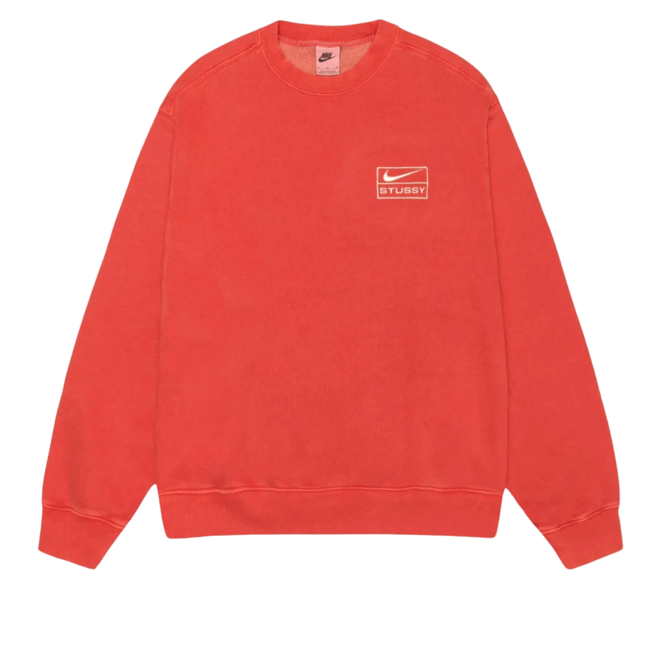 Sveter Nike Pigment Dyed Fleece Crew Sweater Červená | FQ3015-642, 0