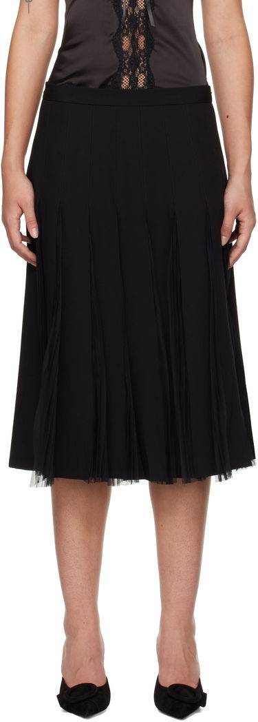 Sukňa GUIZIO Guizio Gibson Chiffon Pleated Midi Skirt Čierna | H24305W115, 0