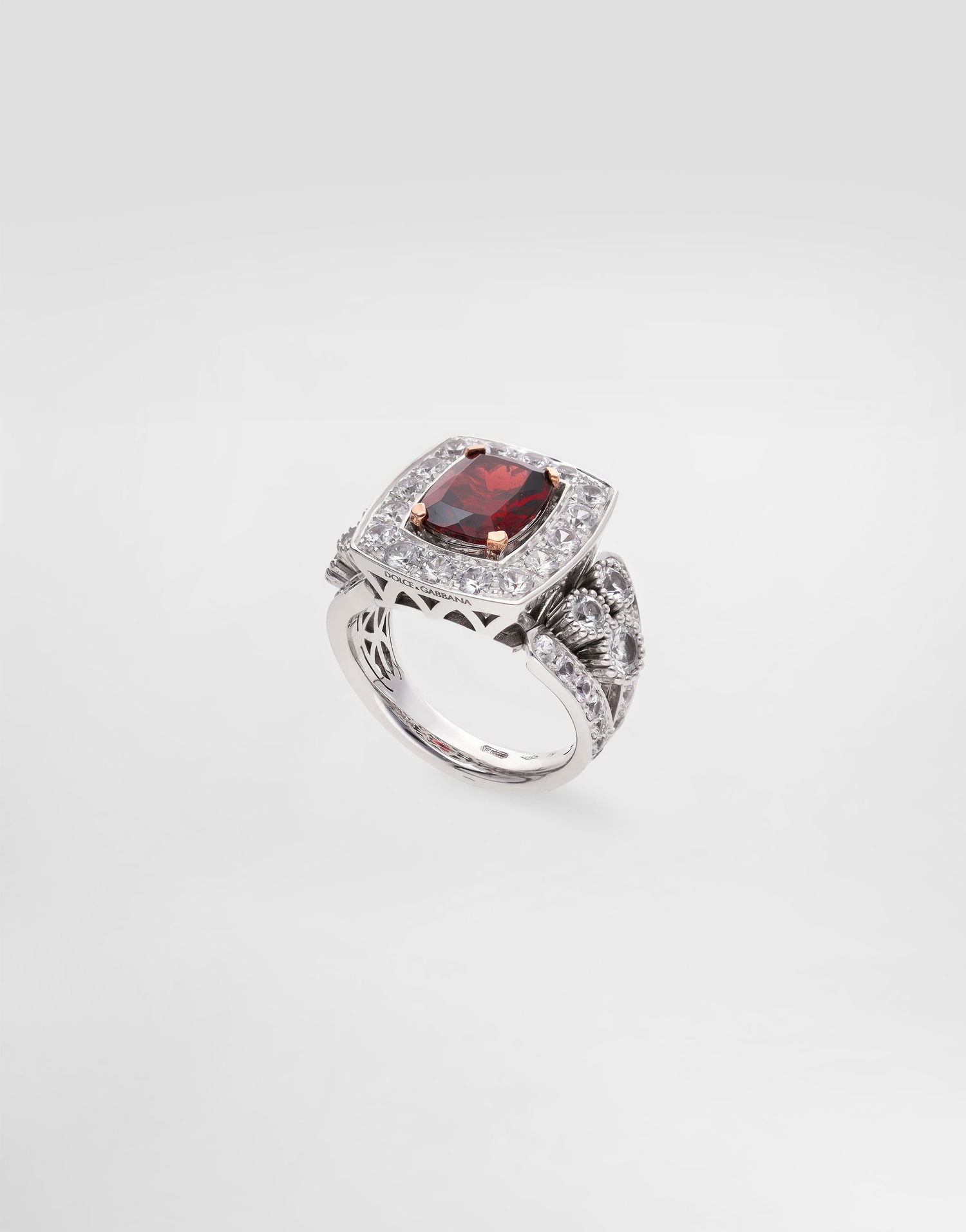 Prsteň Dolce & Gabbana Dolce & Gabbana Eleganza Garnet and Sapphire Ring, 18K White and Rose Gold Červená | WRSA4GWGAR1W8266, 1