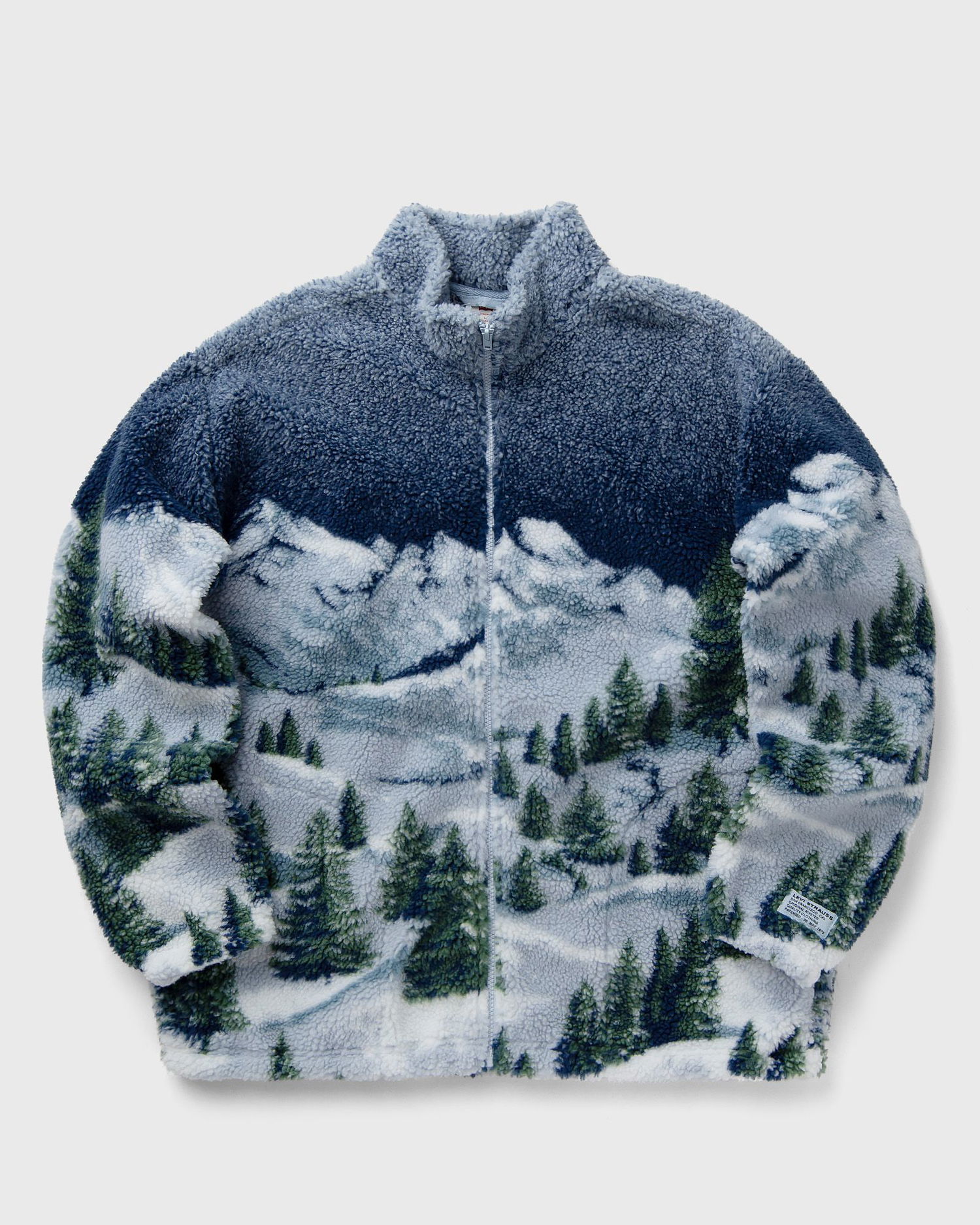 Mikina Levi's Mountain Print Sherpa Fleece Jacket Modrá | A9260-0001, 0