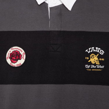 Polo tričko Vans Desert Hi Rugby Polo Shirt Čierna | VN0008SYKOU1, 1