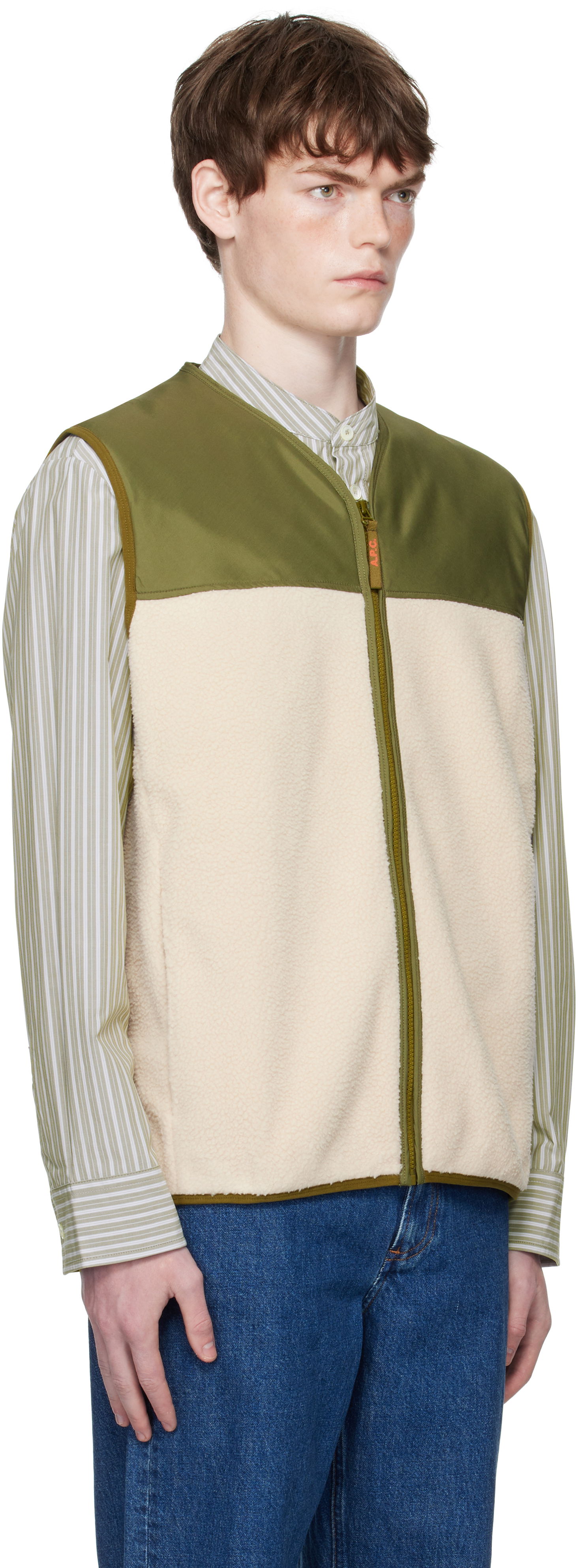 Vesta A.P.C. A.P.C. Marty Fleece Vest Zelené | PSAIF-H32022, 1