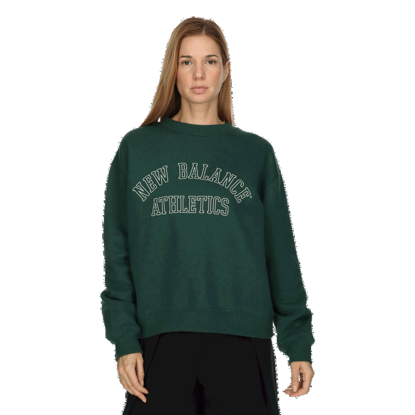 Mikina New Balance Athletics Graphic Sweatshirt Zelené | WT43516-NWG