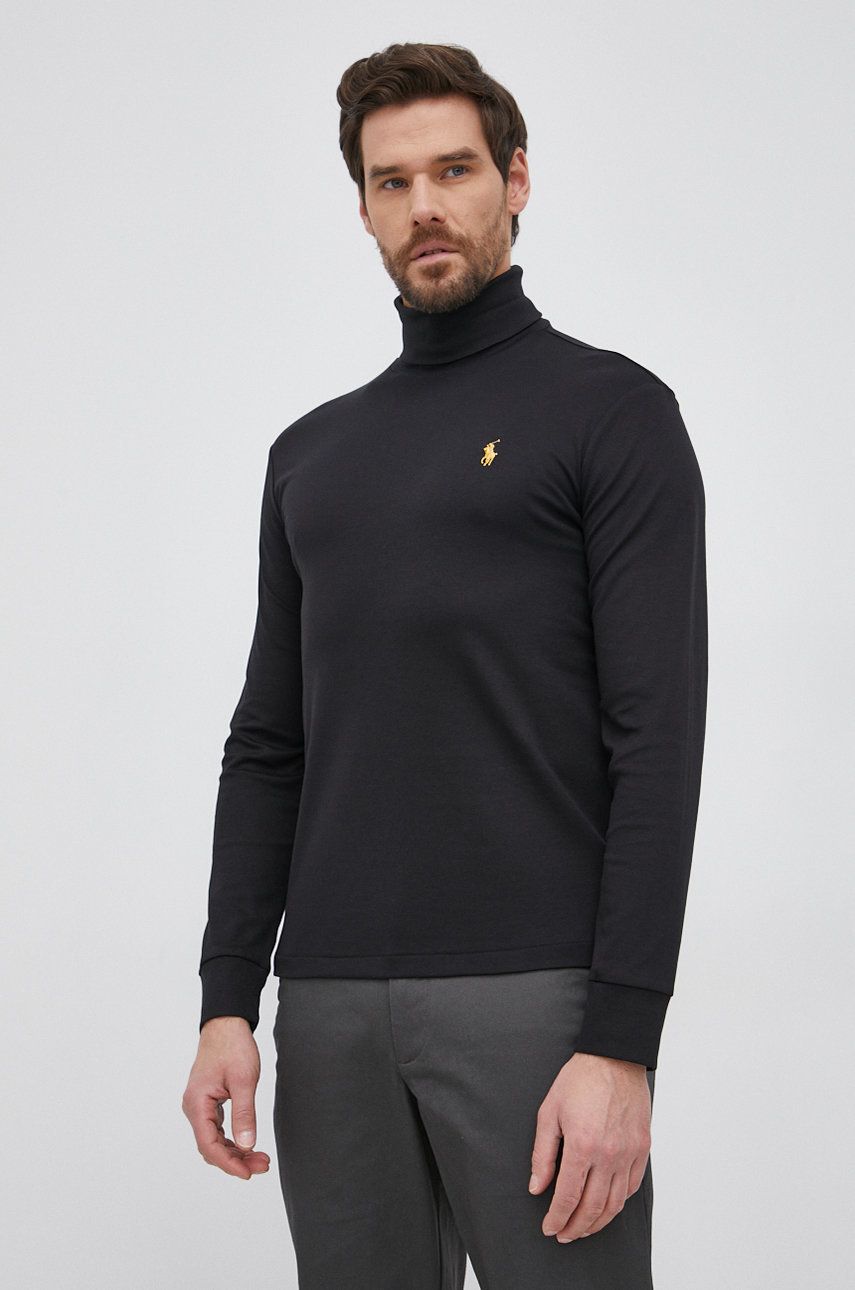 Mikina Polo by Ralph Lauren Roll Neck Cotton Sweatshirt Čierna | 710853205001, 0