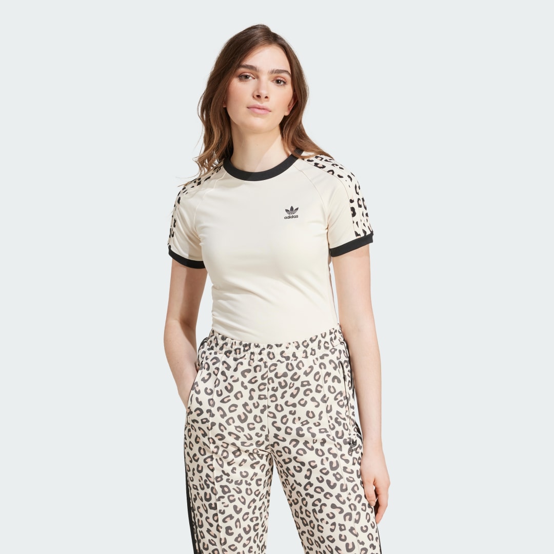 Tričko adidas Performance 3-Stripes Print T-Shirt Short sleeve Biela | IW8474, 0