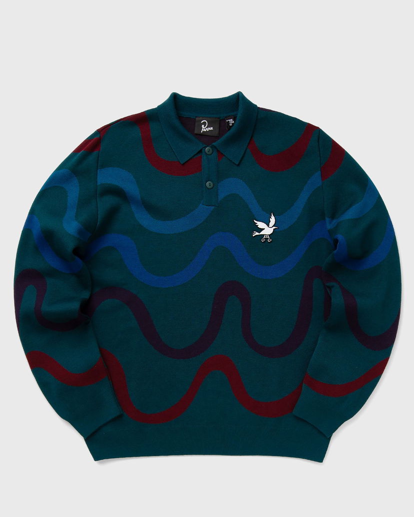 Polo tričko By Parra Colored Soundwave Knitted Polo Zelené | 51325