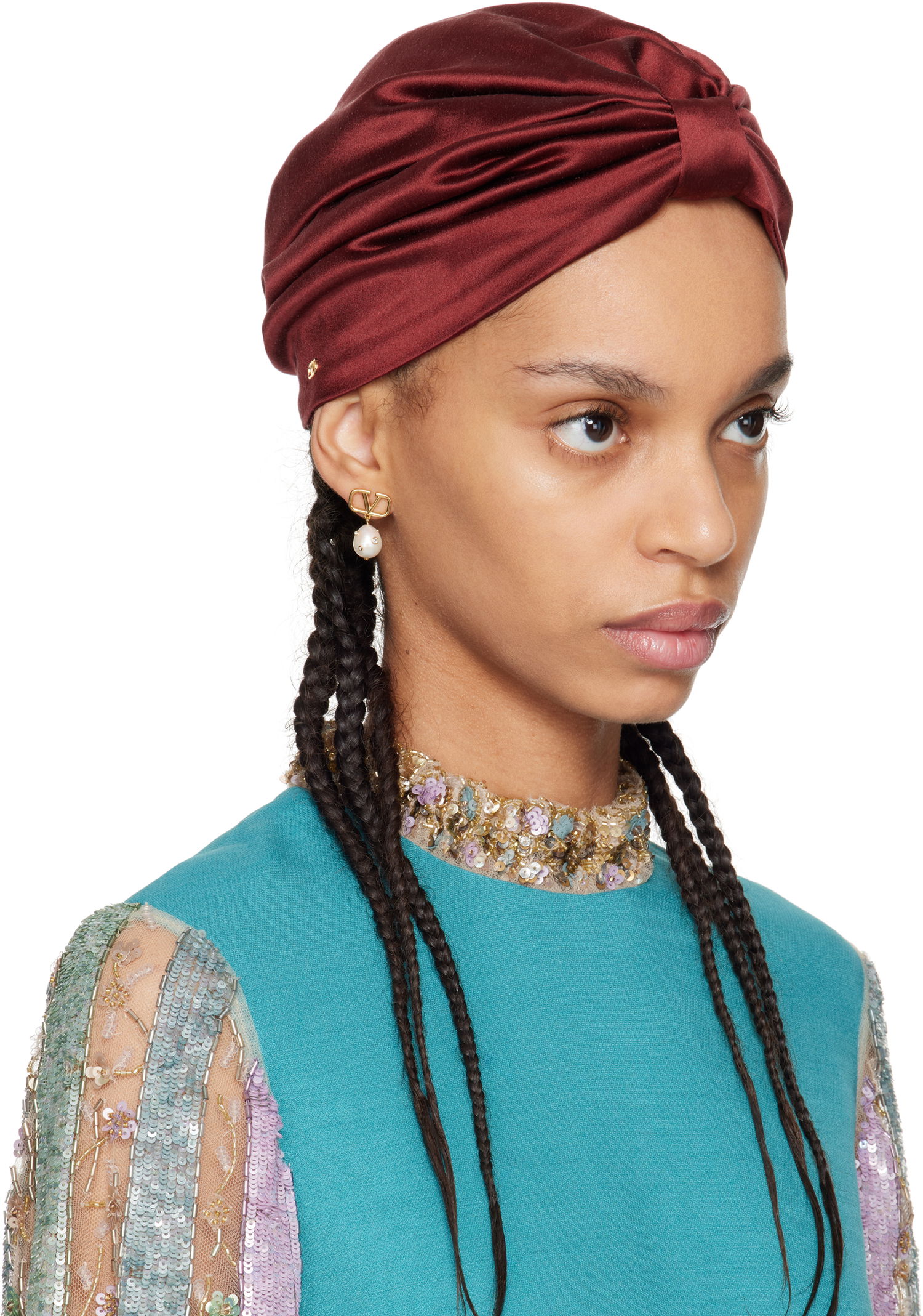 Náušnice Valentino Valentino Garavani Silk Turban Headband Metalická | 6W2HH004QID, 1