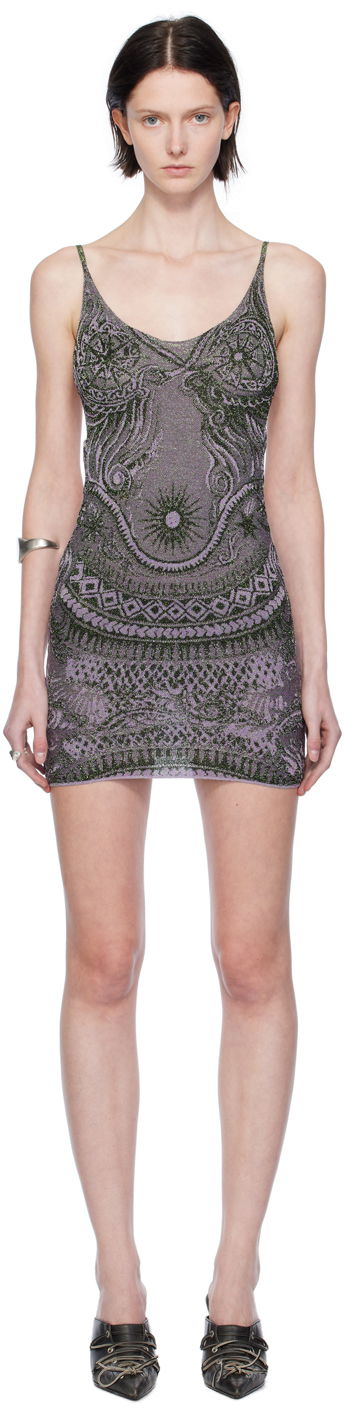 Šaty Jean Paul Gaultier Gaultier Soleil Pattern Minidress Fialová | 23/15-F-RO085-M061-4027, 0