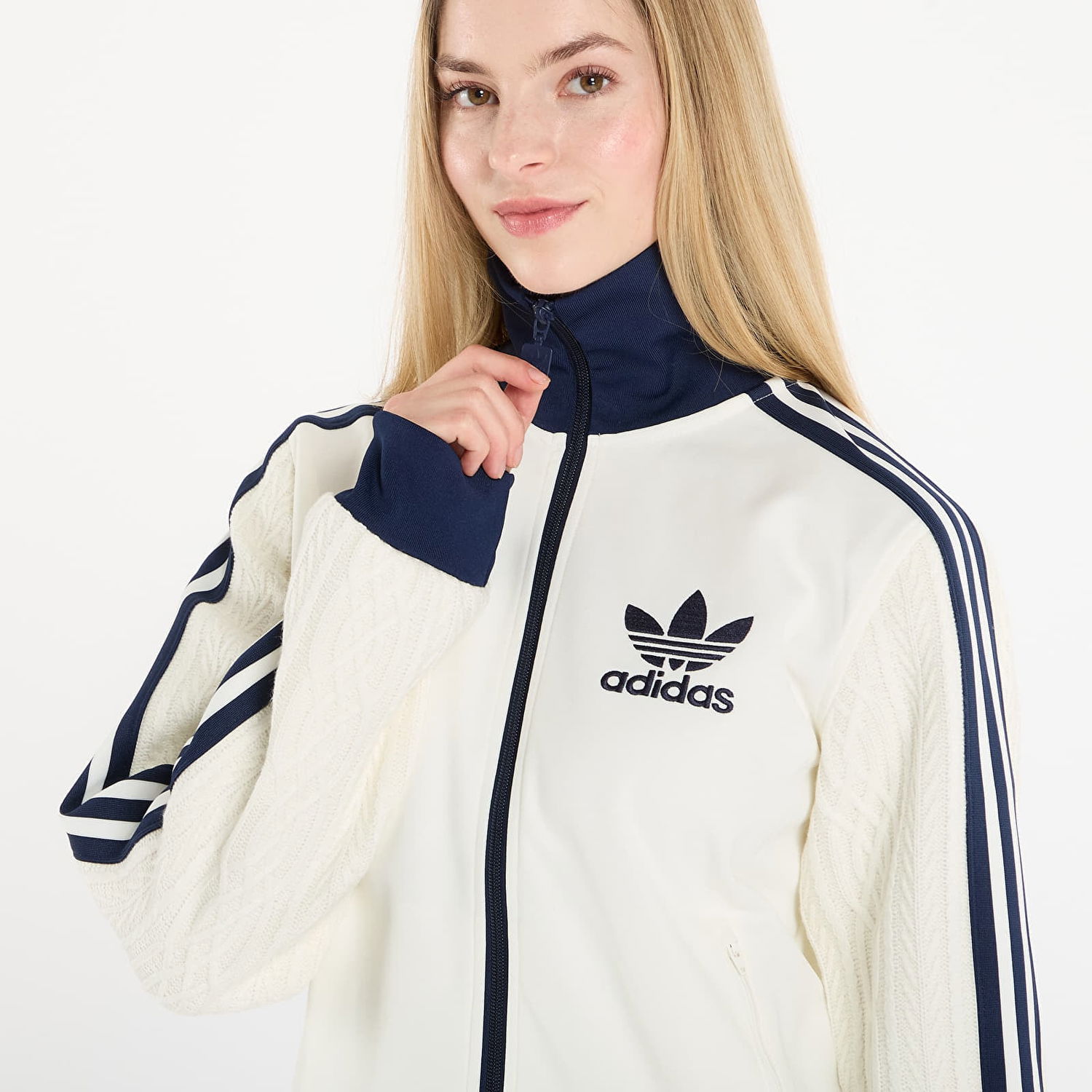 Bunda adidas Performance adidas Originals Knit Classic Track Top Biela | KS7800, 1