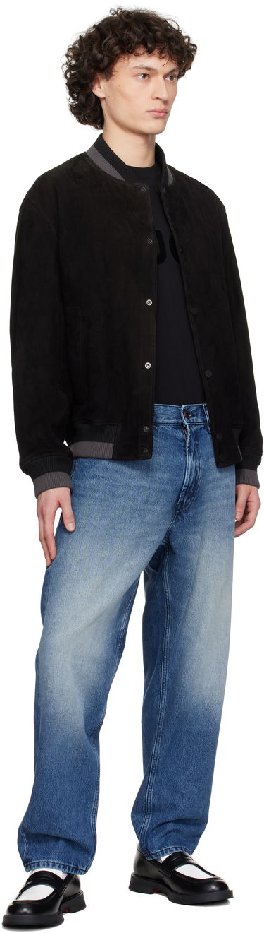 Džínsy BOSS Hugo Relaxed Tapered-Fit Jeans Modrá | 50537707, 3