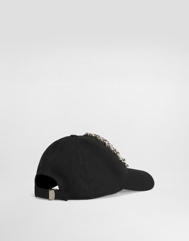 Šiltovka Dolce & Gabbana Dolce & Gabbana Cotton Drill Crystal-Embellished Baseball Hat Čierna | GH590ZGK260N0000, 1