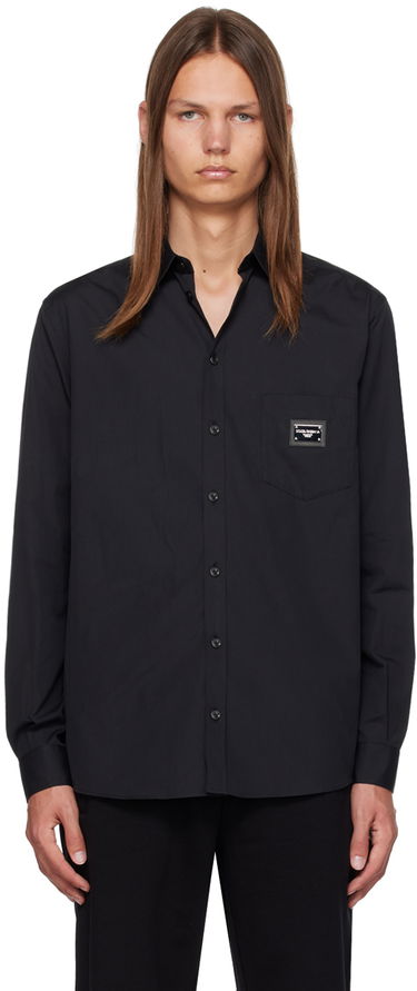 Košeľa Dolce & Gabbana Black Martini-Fit Shirt Čierna | G5JG4TFU5U8, 0