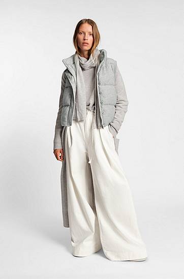 Vesta BOSS Padded gilet in virgin wool and cashmere Šedá | 50547894, 1