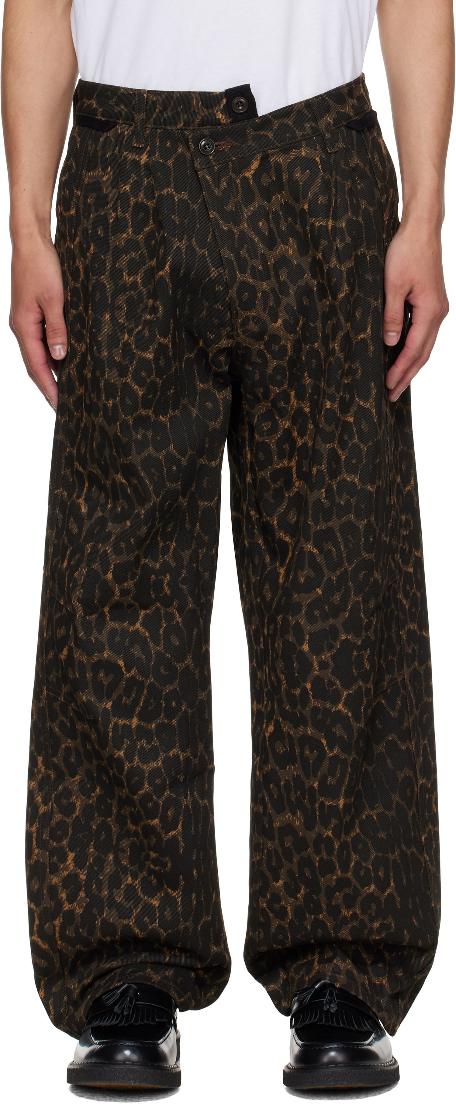 Nohavice Andersson Bell Andersson Bell Crossover Carpenter Wide Leg Pants Hnedá | apa836m, 0