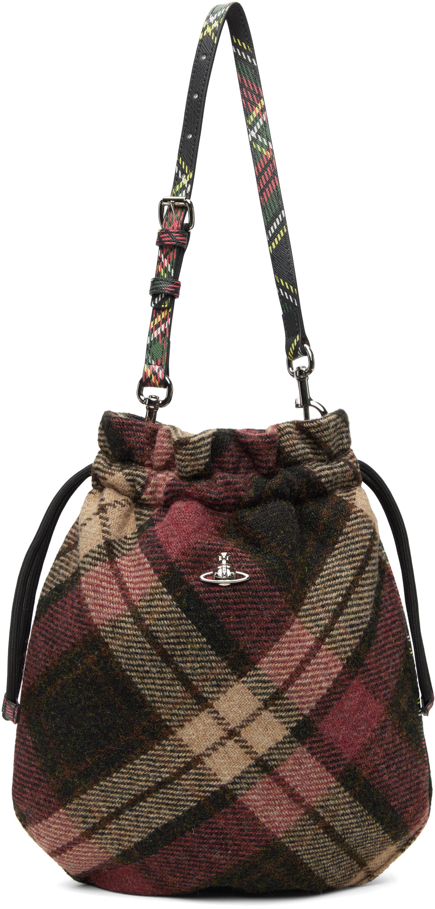 Taška cez rameno Vivienne Westwood Plaid Drawstring Pouch Rôznofarebný | 57010006U-W018D-, 0