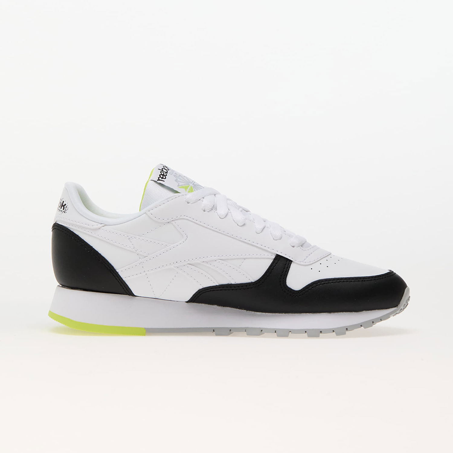 Tenisky a topánky Reebok Classic Leather Core Black/ Ftw White/ Acid Yellow Biela | 100075004, 1