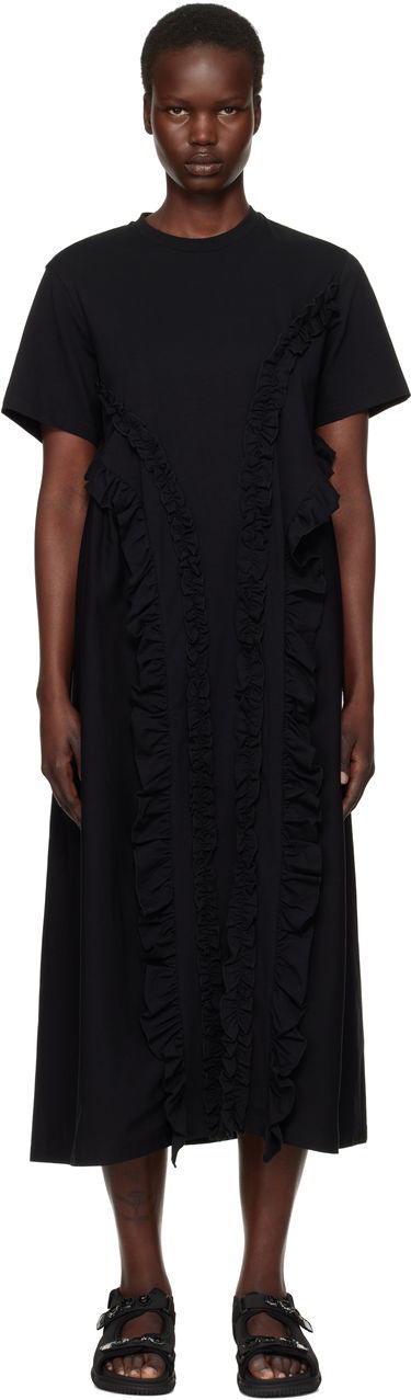 Šaty Cecilie Bahnsen Cecilie Bahnsen Alaine Ruffle Midi Dress Čierna | 4.24RTW10001 ALAINE DRESS, 0