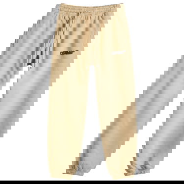 Tepláky Off-White Off-White Spray Arrow Cuffed Sweatpants, Size Large Béžová | OMCH057S25FLE0016110, 1