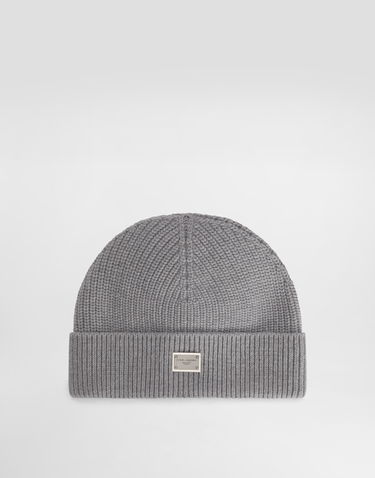Kulicha Dolce & Gabbana Dolce & Gabbana Knit Beanie with Metal Logo Tag Šedá | GX05KTJDVA1N0495, 2