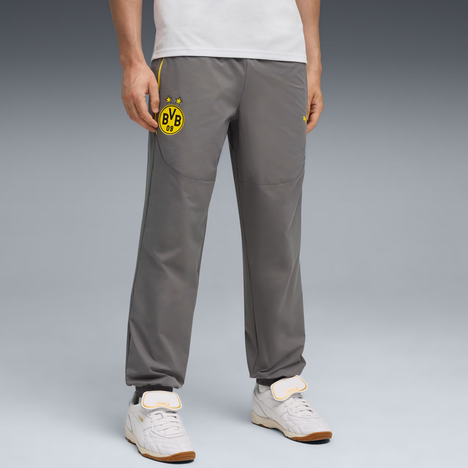 Nohavice Puma Borussia Dortmund Tech Woven Pants Šedá | 781699-21, 1