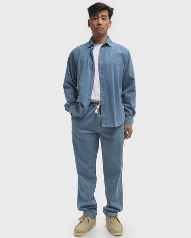 Nohavice CLOSED Drawstring Denim Pants Modrá | C32374-19K-1B-LBL, 2
